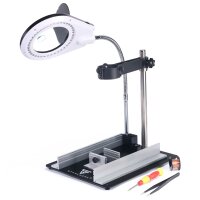 STAHLWERK DML 90-ST Lampe de table LED avec loupe et...