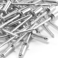 STAHLWERK Lot de 2 rivets aveugles en aluminium 2,4 x 8 mm + 3,2 x 10 mm - 50 pi&egrave;ces par bo&icirc;te